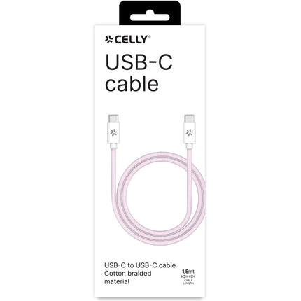USB-C - USB-C-Kabel 60 W 1,5 m Rosa