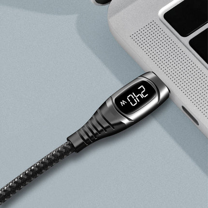 USB-C - USB-C-Kabel mit Display USB 2.0 PD 3.1 240W 1 m Schwarz