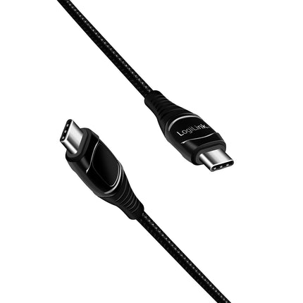 USB-C - USB-C-Kabel mit Display USB 2.0 PD 3.1 240W 1 m Schwarz
