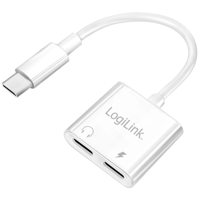 USB-C Adapter mit 1 x Audioanschluss, 1 x USB-C PD 60W Weiß