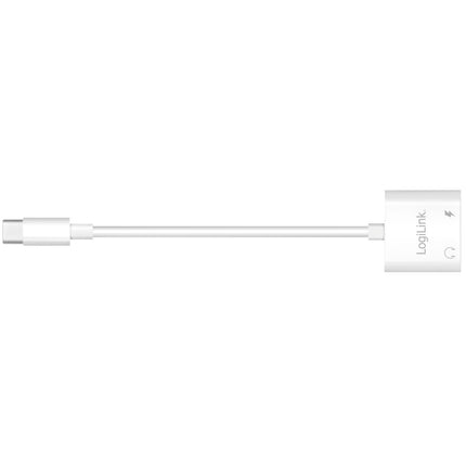 USB-C Adapter mit 1 x Audioanschluss, 1 x USB-C PD 60W Weiß