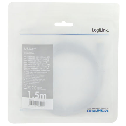 Kabel USB-C USB 2.0 PD 3.0 100W 480 Mbps hliník 1.5m