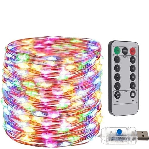 USB-Weihnachtsbeleuchtung - Kabel 300 LED mehrfarbig 