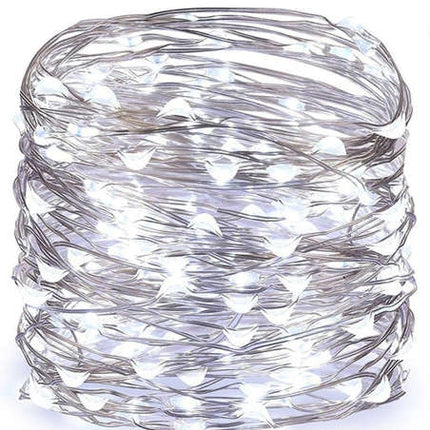 USB-Weihnachtsbaumbeleuchtung - 300 LED-Kabel, kaltweiß 