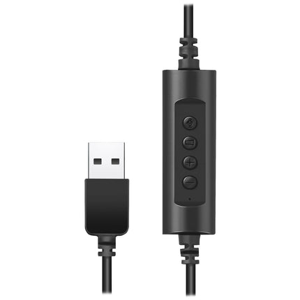 USB herní headset s flexibilním mikrofonem, černá/červená