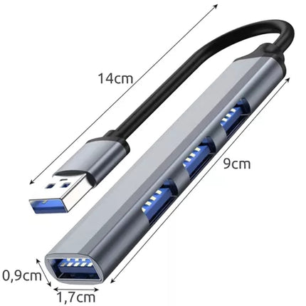 USB-HUB - 1 Anschluss 3.0 + 3 Anschlüsse 2.0 Izoxis 23316 