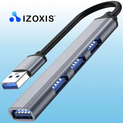 USB-HUB - 1 Anschluss 3.0 + 3 Anschlüsse 2.0 Izoxis 23316 