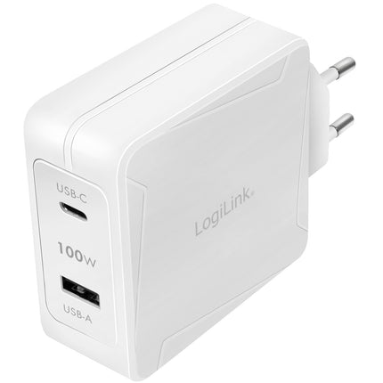 USB charger 1 x USB-C PD 1 x USB-A 100W GaN