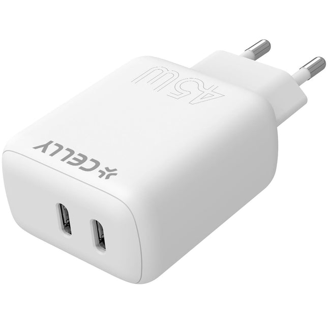 USB-Ladegerät 2 x USB-C PD 45W Weiß