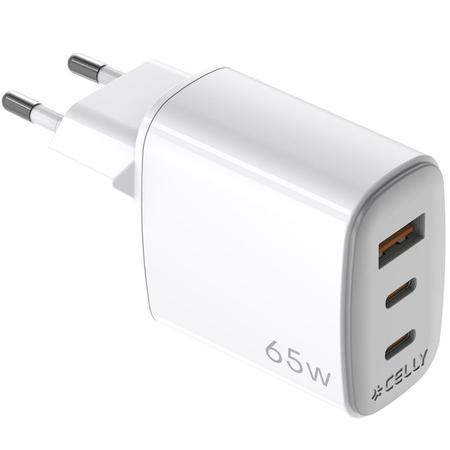 USB-Ladegerät GaN 1 x USB-A + 2 x USB-C PD 65W