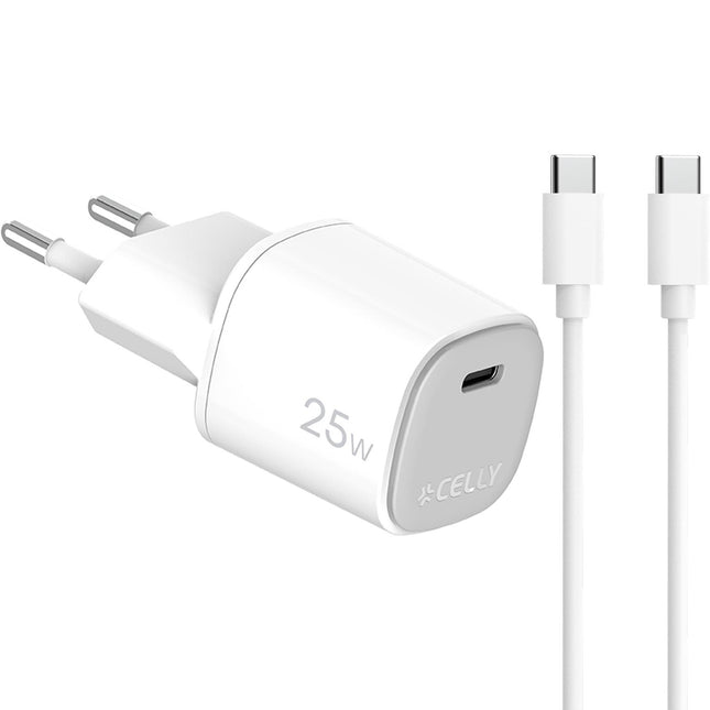 USB-Ladegerät GaN 1 x USB-C PD 25 W + USB-C-Kabel