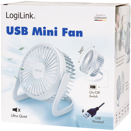 USB-Ventilator Ø12,7 cm Weiß