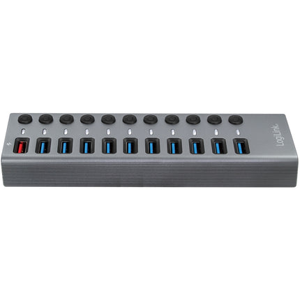Hub USB 10+1 ports avec boutons marche/arrêt séparés USB 3.2 Gen 1