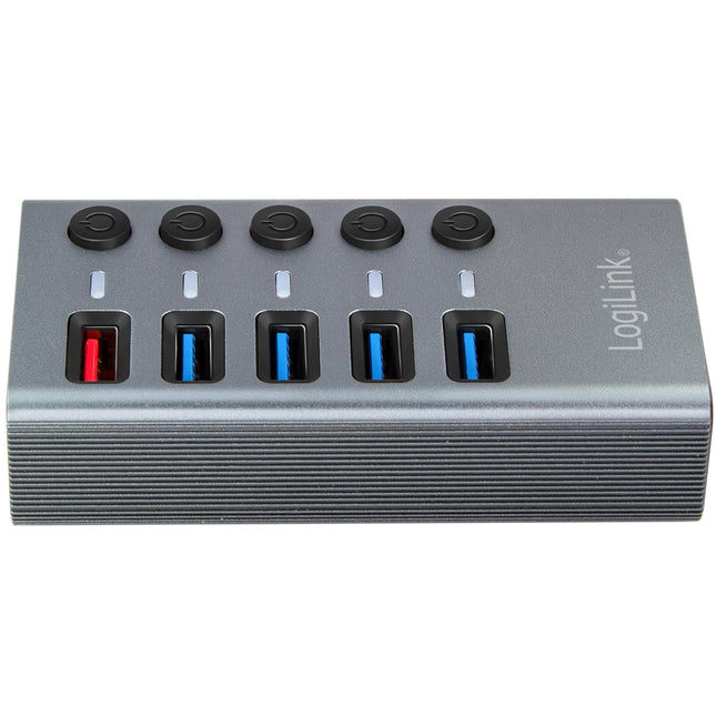 USB-Hub 4+1 Port mit separaten Ein-/Aus-Tasten USB 3.2 Gen 1