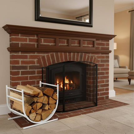 U-förmiges Metall-Kaminholzregal – Halbrundes Design