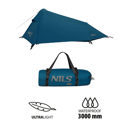 Ultraleichtes 2-Personen-Zelt, Blau