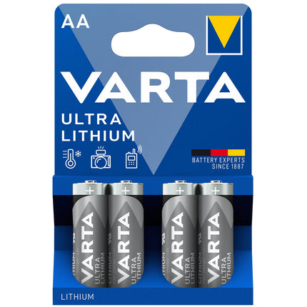 Lot de 4 piles AA/LR6 Ultra Lithium