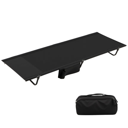 Ultralight Camping Cot with Side Pocket, 193x70x18 cm