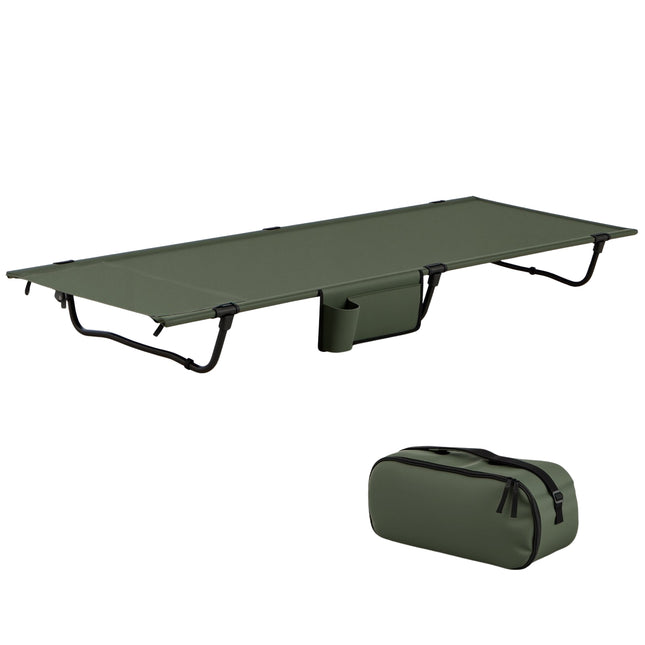 Ultraleichtes Klappbares Campingbett mit Seitentasche, 150 kg Tragkraft