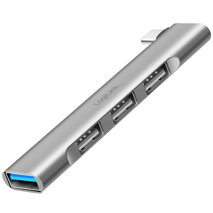 Ultraschlanker 4-Port-USB-C-Hub 1 x USB-A3.0, 3 x USB-A2.0
