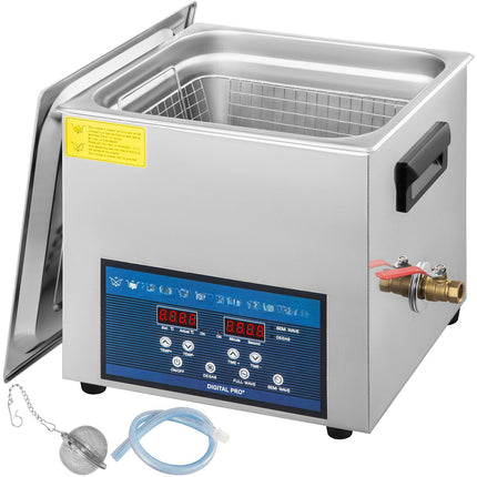 Ultrasonic Cleaner 10L, 28/40kHz Dual Frequency, Heater