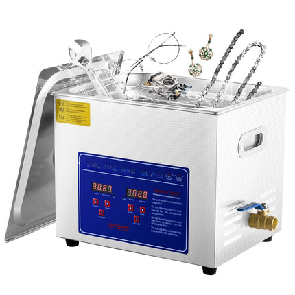 Ultrasonic Cleaner 10L, 40kHz, Digital Timer, Heater