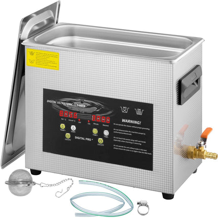 Ultrasonic Cleaner 6L, 40kHz, Heater and Digital Timer