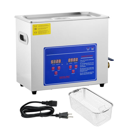 Ultrasonic Cleaner 6L, 40kHz With Heater And Timer