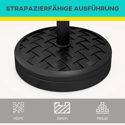 Stojan pod slunečník, HDPE s betonem, pro tyče 32-48mm
