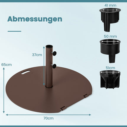 Umbrella Base with Wheels, 23 kg, Fits 41/50 mm Poles