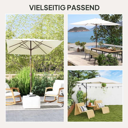 Sonnenschirmbespannung für 200x300 cm Gestelle, UV 50+, Beige