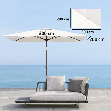 Sonnenschirmbespannung für 200x300 cm Gestelle, UV 50+, Beige