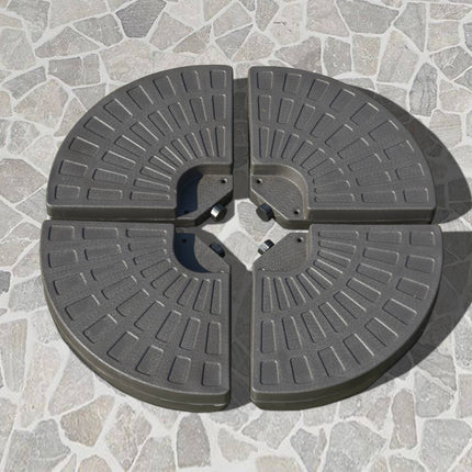 Befüllbarer HDPE-Sonnenschirmständer, Kaffee, 17 kg Wasser/25 kg Sand