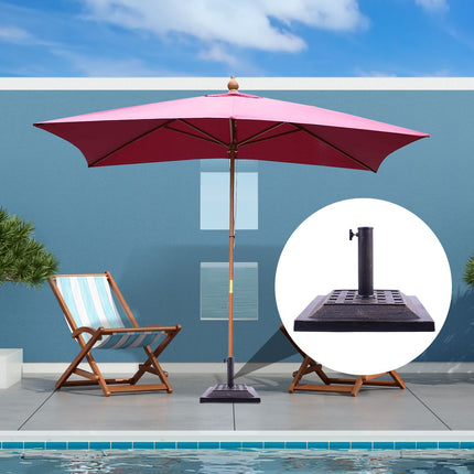 Parasol base in bronze - 9 kg, polyester resin, 38/48 mm