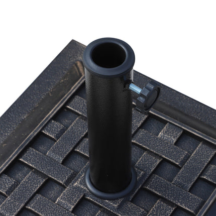 Parasol base in bronze - 9 kg, polyester resin, 38/48 mm