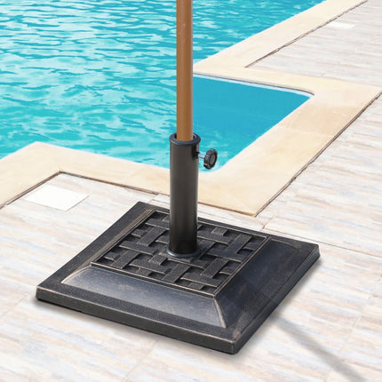 Parasol base in bronze - 9 kg, polyester resin, 38/48 mm