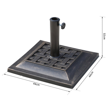 Parasol base in bronze - 9 kg, polyester resin, 38/48 mm