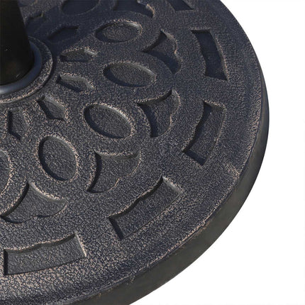 Runder Sonnenschirmständer aus Harz, Bronze, 14 kg, passend für Ø38-48 mm