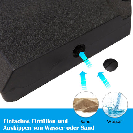 Umbrella stand weights, HDPE, fill with water or sand