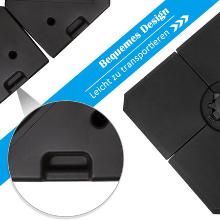 Umbrella stand weights, HDPE, fill with water or sand