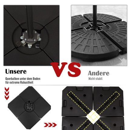 Umbrella stand weights, HDPE, fill with water or sand