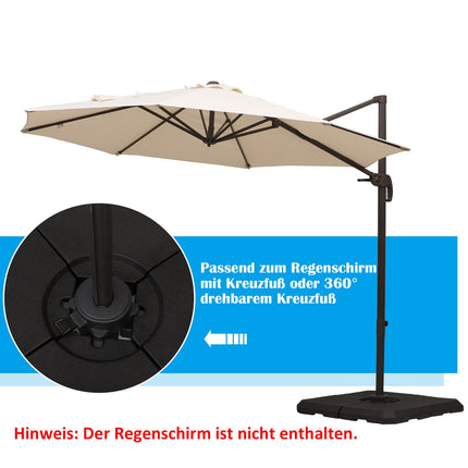 Umbrella stand weights, HDPE, fill with water or sand