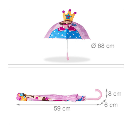 Umbrella for children with 3D motifs