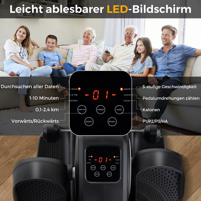 Elektrischer Untertisch-Crosstrainer für Senioren, leises Fitnessgerät