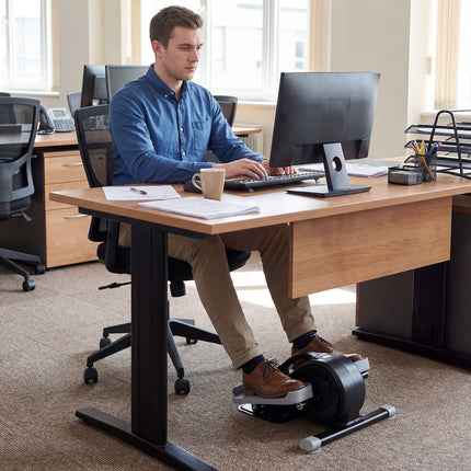 Under Desk Elliptical Pedal Exerciser, Black, Compact & Quiet