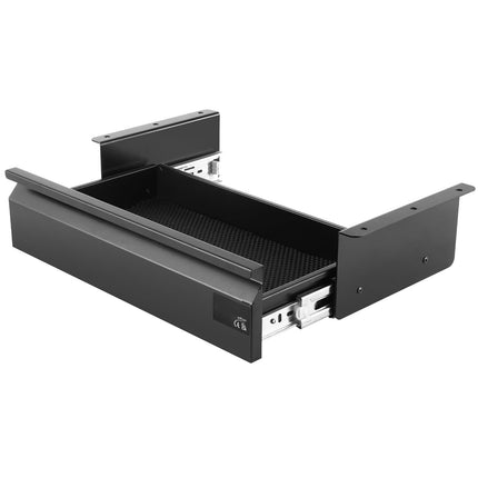 Under Desk Slide-Out Drawer, 16-Inch Steel, Black
