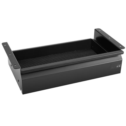 Under Desk Slide-Out Drawer, 16-Inch Steel, Black