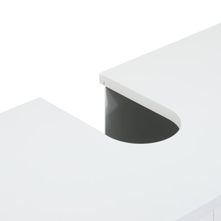 Badezimmer-Unterschrank mit Türen, Weiß MDF