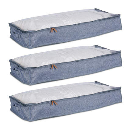 Aufbewahrungstaschen für unterm Bett, faltbar mit Reißverschluss, 3er-Pack