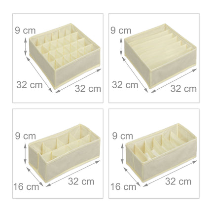Underwear storage set of 4